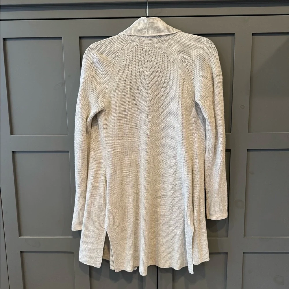 Athleta light heather grey open swing travel/ lounge cardigan/jacket - Picture 5 of 11